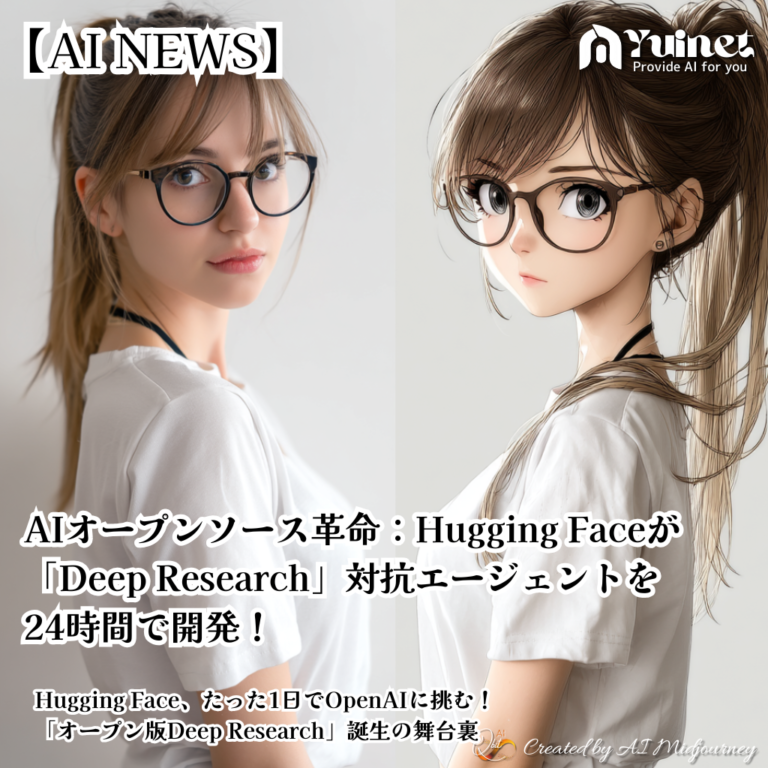 AIオープンソース革命：Hugging Faceが「Deep Research」対抗エージェントを24時間で開発！